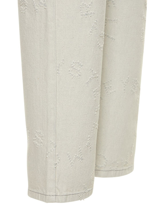 Stella McCartney: Jeans dritti in denim con logo