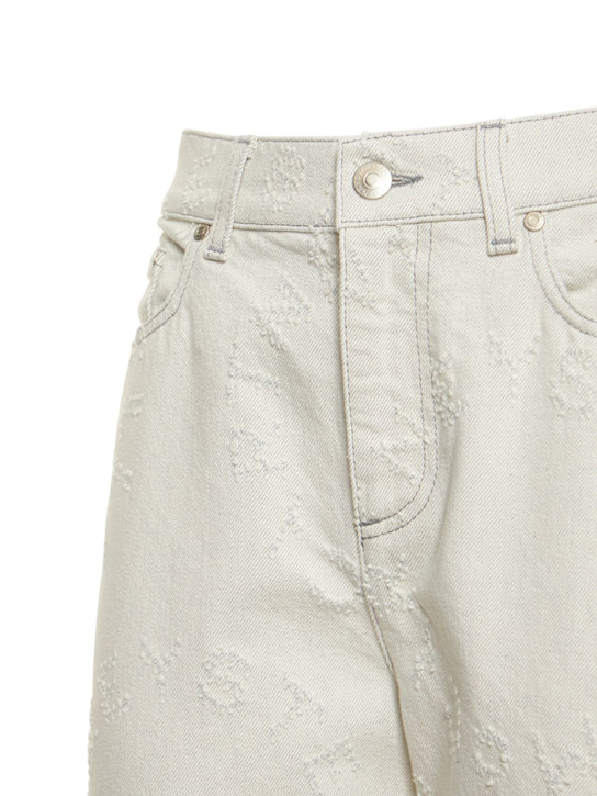 Stella McCartney: Jeans dritti in denim con logo