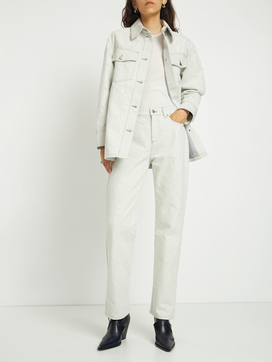 Stella McCartney - Jeans dritti in denim con logo