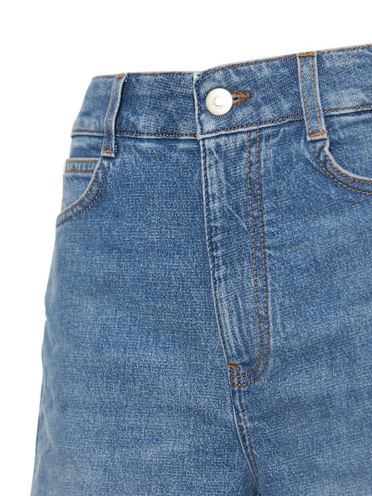 Stella McCartney: Bermudas anchas de denim de algodón