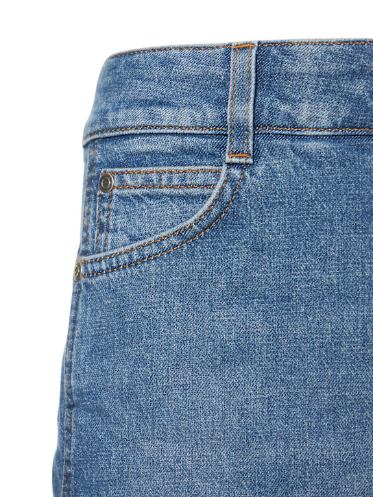 Stella McCartney: Bermudas anchas de denim de algodón