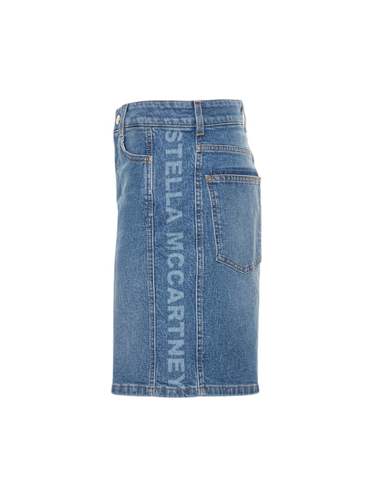 Stella McCartney: Bermudas anchas de denim de algodón
