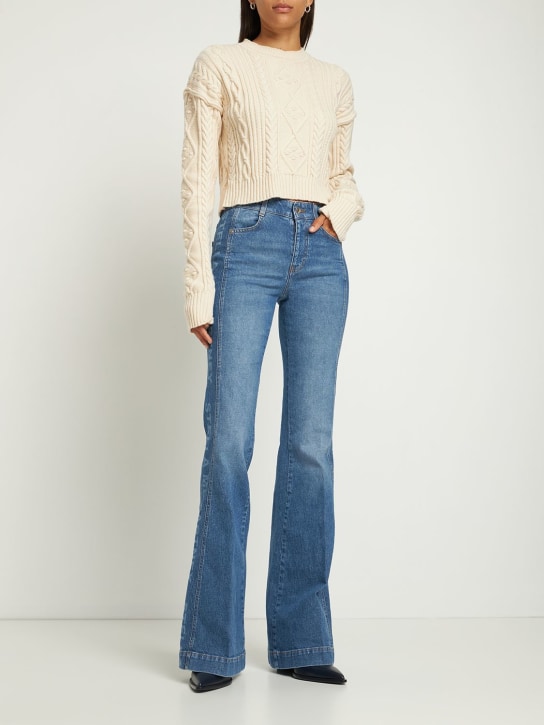 Stella McCartney: Jeans 70's in denim di cotone stretch