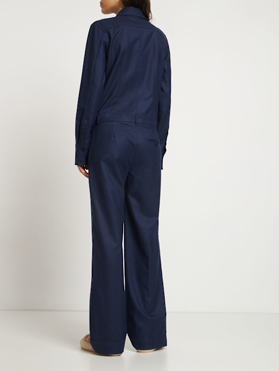 Stella McCartney: Combinaison décontractée en flanelle de laine
