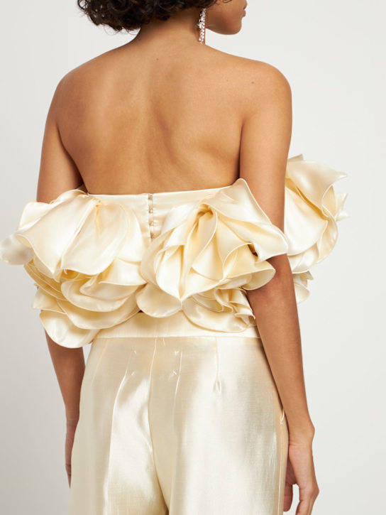 Magda Butrym: Satin sculptural crop top