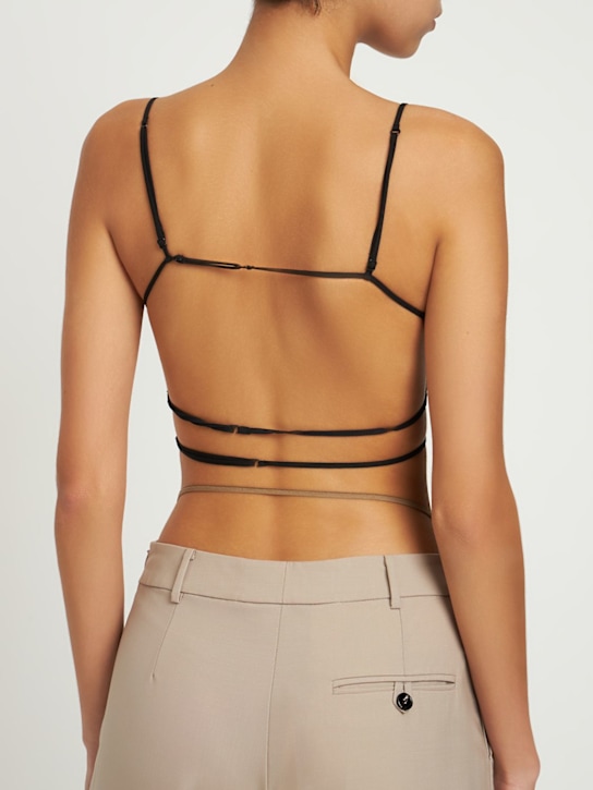 Nensi Dojaka: Soutien-gorge angulaire en gabardine stretch