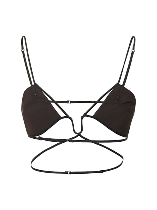 Nensi Dojaka: Soutien-gorge angulaire en gabardine stretch