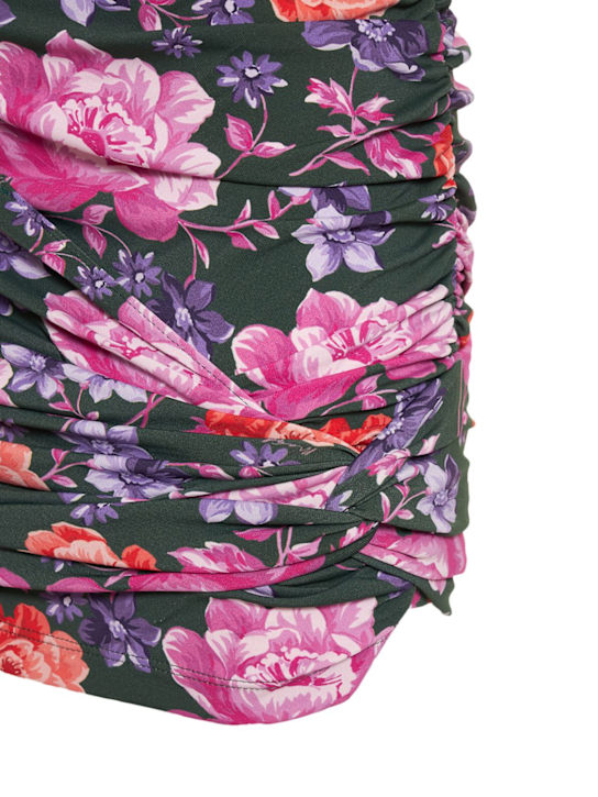 Magda Butrym: LVR Exclusive Minifalda drapeada estampada