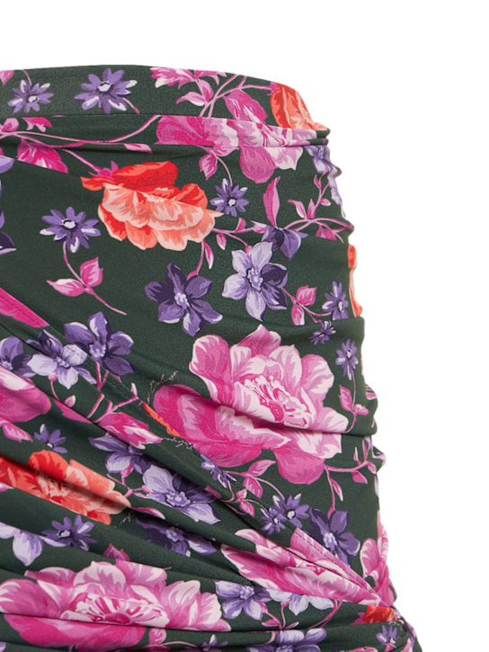 Magda Butrym: LVR Exclusive Minifalda drapeada estampada