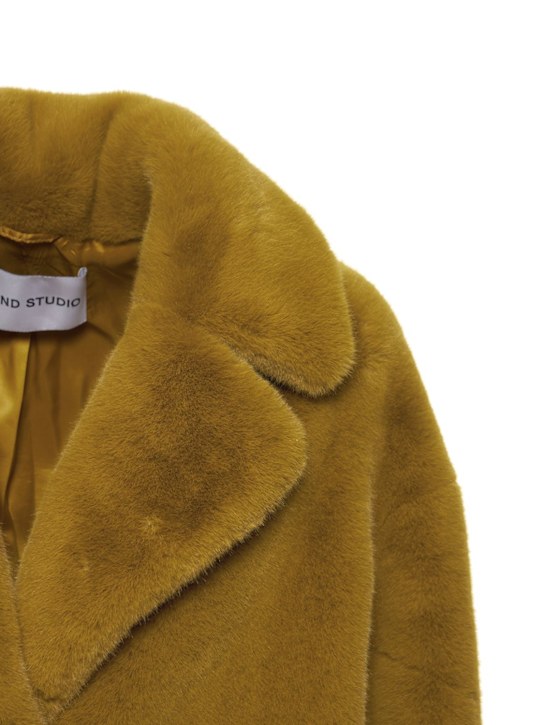 Stand Studio: Camille faux fur cocoon coat