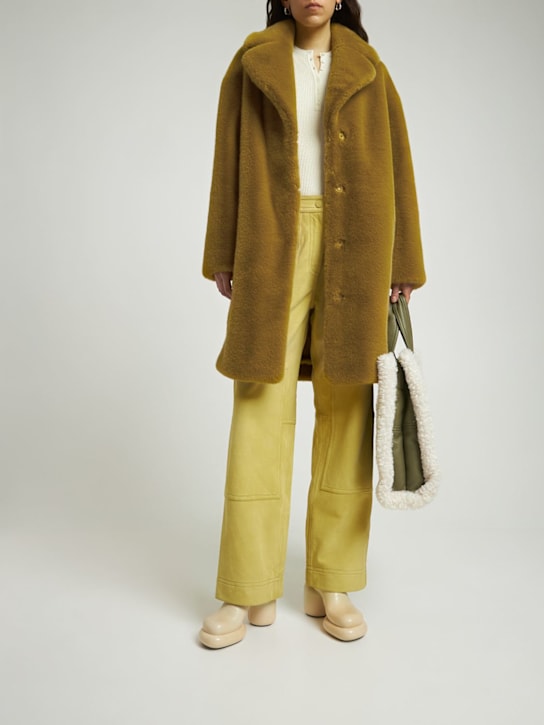 Stand Studio: Camille faux fur cocoon coat