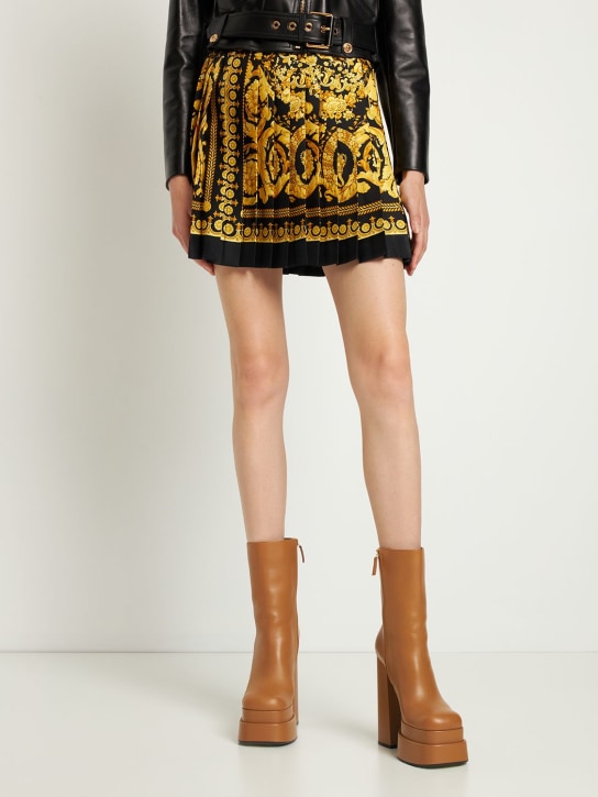 Versace - Bottines compensées en cuir 155 mm