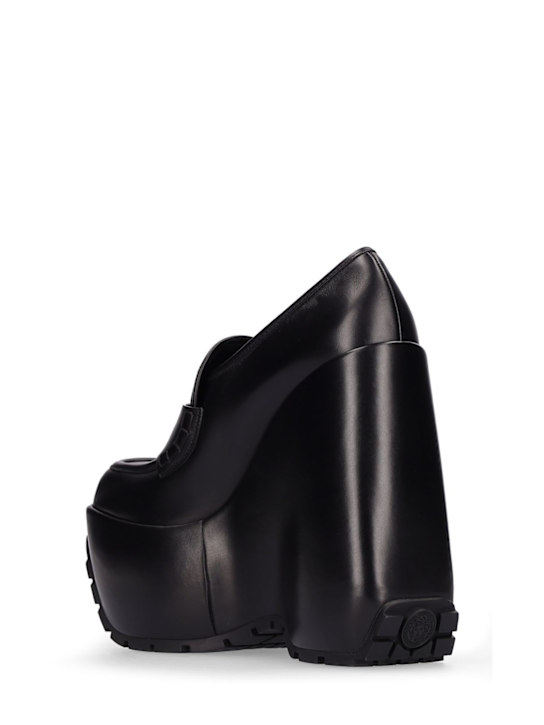Versace: Compensées en cuir Medusa 160 mm