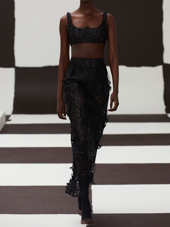 Emilia Wickstead: Umita guipure lace crop top