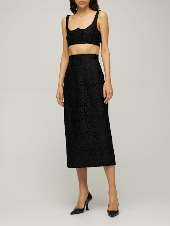 Emilia Wickstead - Crop-Top aus Baumwoll-Guipure-Spitze