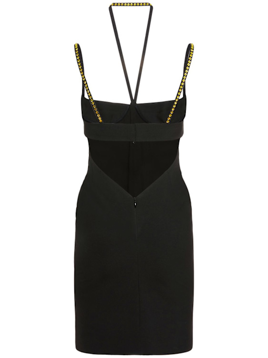 The Attico: Coco crepe mini dress w/ crystals