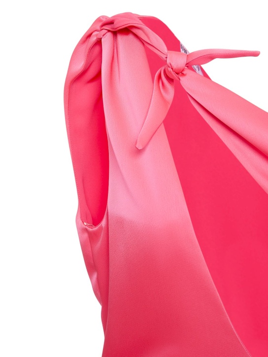 The Attico: Double satin knotted open dress