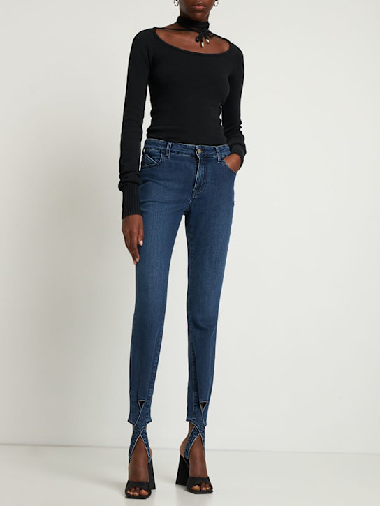 The Attico: Dakota cross stirrup denim jeans