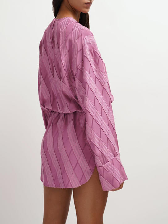 The Attico: Logo jacquard mini dress
