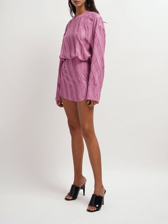 The Attico: Logo jacquard mini dress