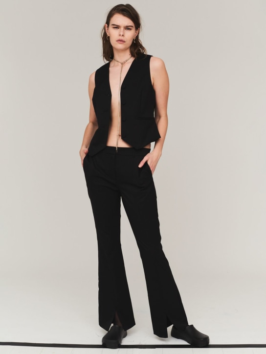 Designers Remix: Jolene slit suiting wool blend pants
