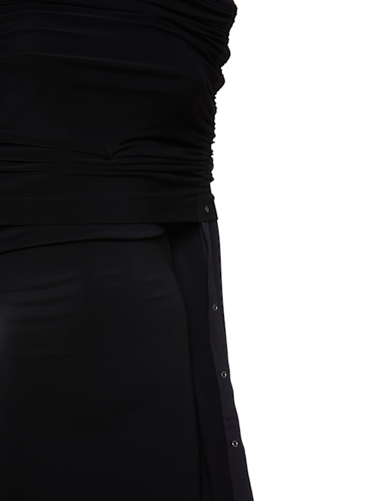 Dion Lee: Vestito Doric in crepe con cappuccio