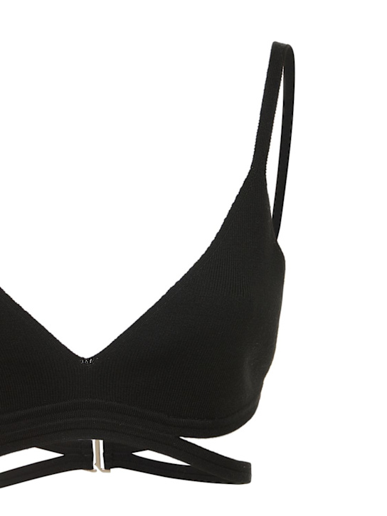 Dion Lee: Top de mezcla de lana merino con aberturas