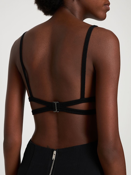 Dion Lee: Top de mezcla de lana merino con aberturas