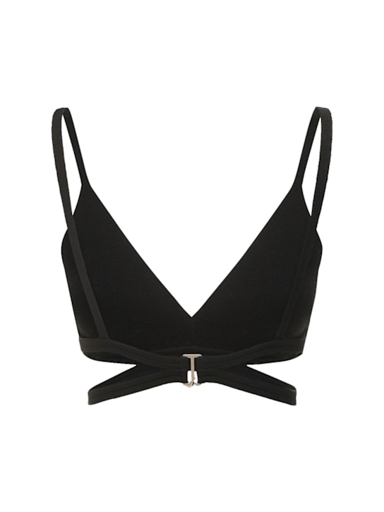 Dion Lee: Top de mezcla de lana merino con aberturas