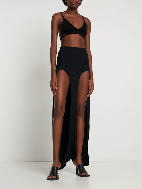 Dion Lee: Top de mezcla de lana merino con aberturas