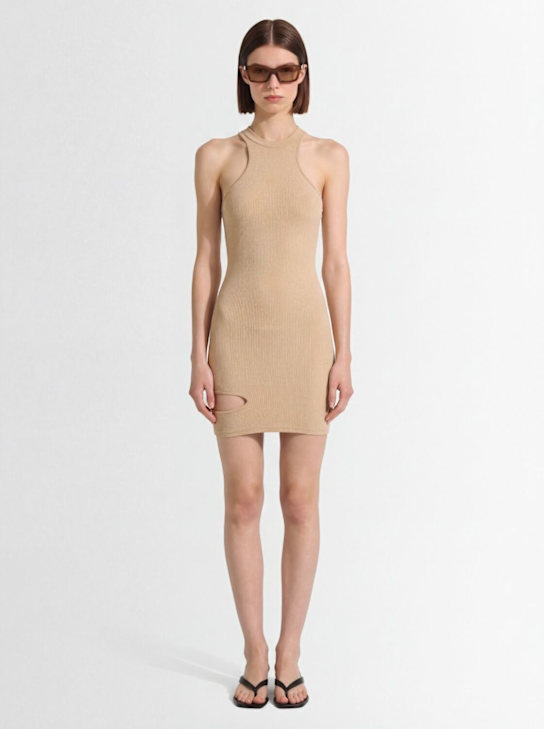 Andreadamo - Robe courte ajourée en jersey stretch