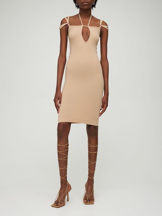 Andreadamo - Robe midi en jersey stretch