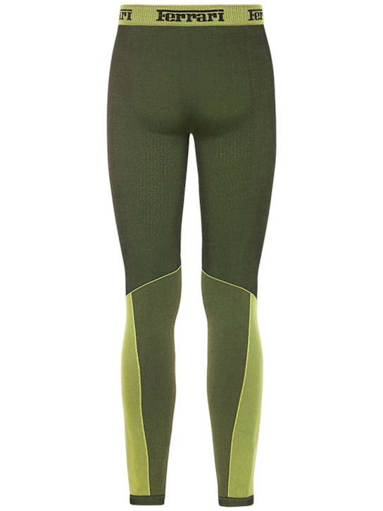 Ferrari: Legging sans coutures en tissu technique à logo