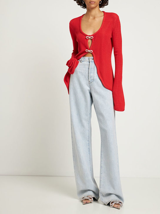 Mach & Mach: Strickjacke mit verzierter Viskose