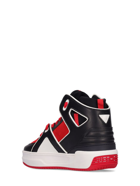 JUST DON: Basketball Courtside hi leather sneakers