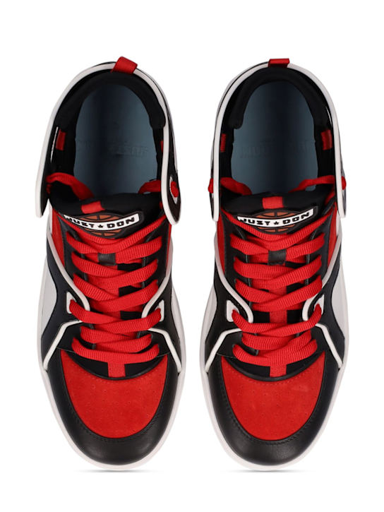 JUST DON: Basketball Courtside hi leather sneakers