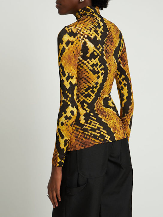 AZ FACTORY: Top Thebe Bagugu in jersey stampa pitone