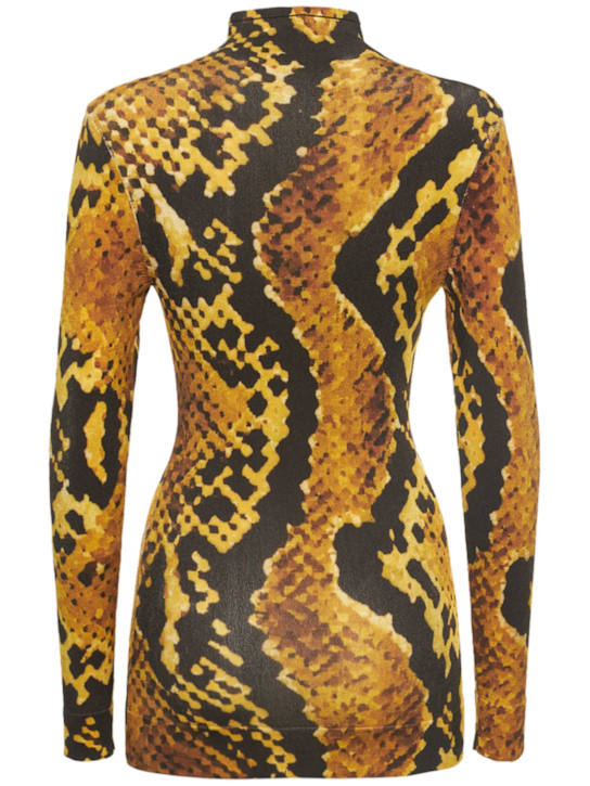 AZ FACTORY: Top Thebe Bagugu in jersey stampa pitone