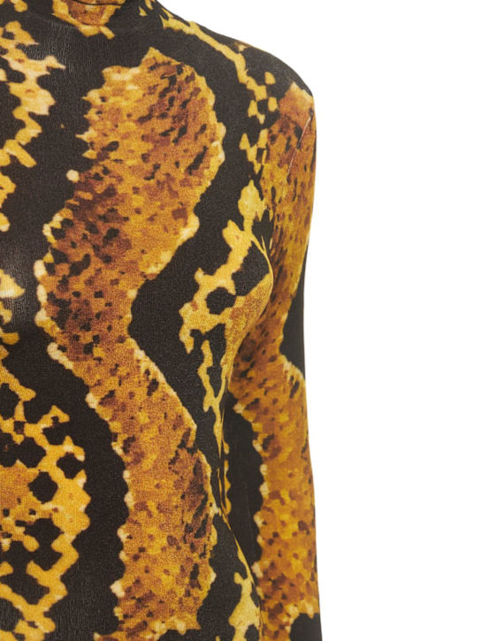 AZ FACTORY: Top Thebe Bagugu in jersey stampa pitone