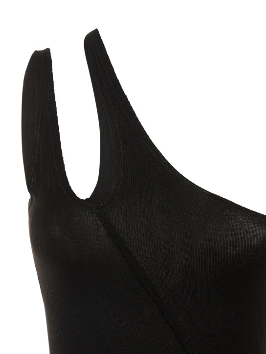 Sami Miro Vintage: Asymmetric one-shoulder jersey tank top