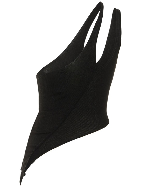 Sami Miro Vintage: Asymmetric one-shoulder jersey tank top