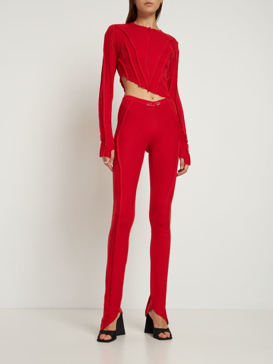 Sami Miro Vintage - Asymmetrische Stretch-Lyocell-Hose