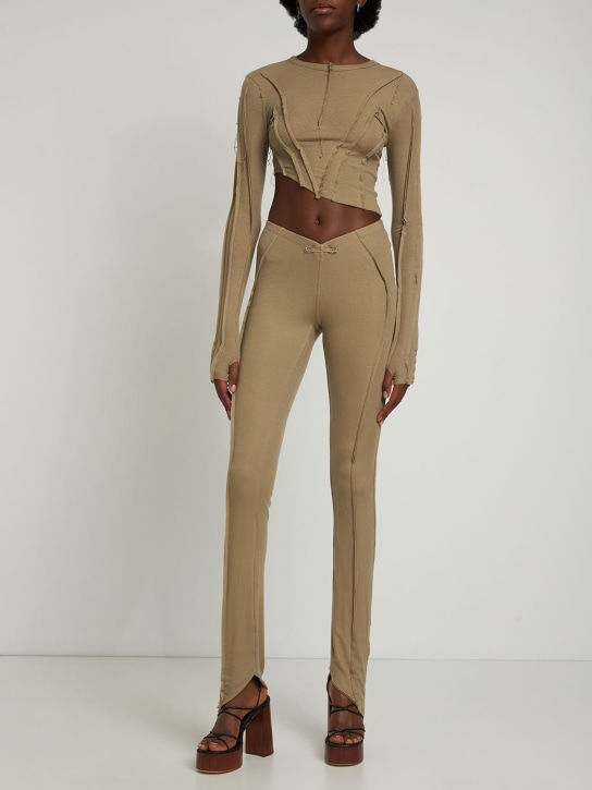 Sami Miro Vintage - Asymmetrische Stretch-Lyocell-Hose