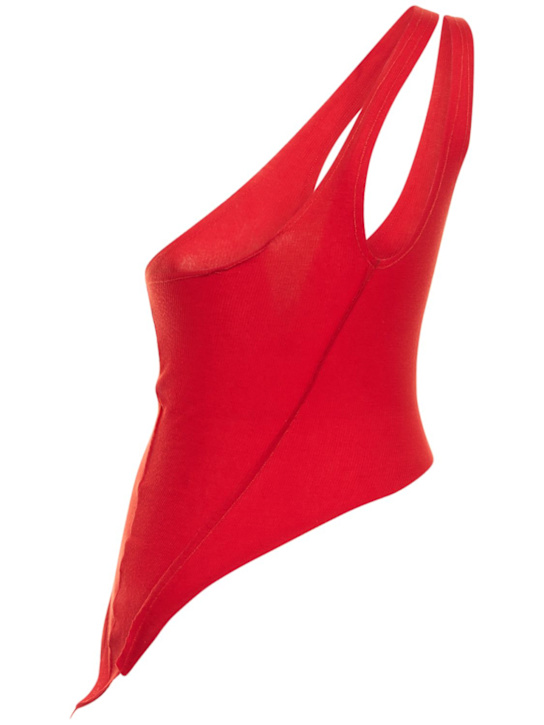Sami Miro Vintage: Asymmetric one-shoulder jersey tank top