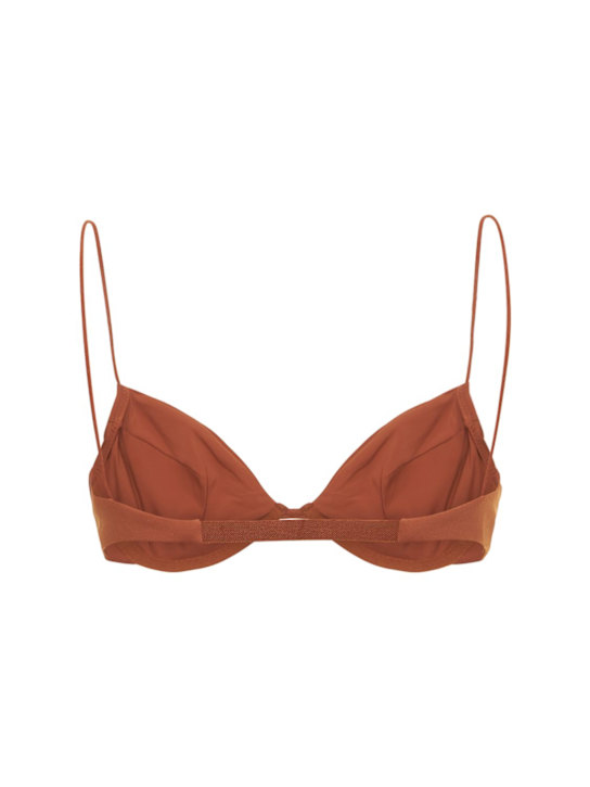 Ziah: Haut de bikini à fines bretelles Almond