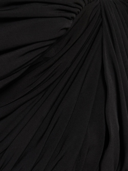 Brandon Maxwell: Off-the-shoulder draped jersey bodysuit