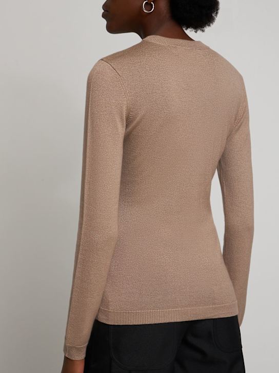 Brandon Maxwell: Silk & cashmere knit crewneck sweater