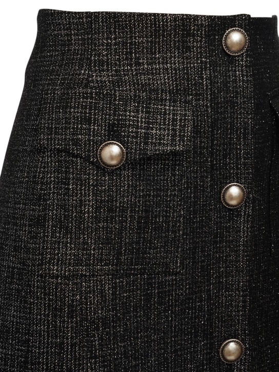 Alessandra Rich: Jupe courte en tweed de lurex