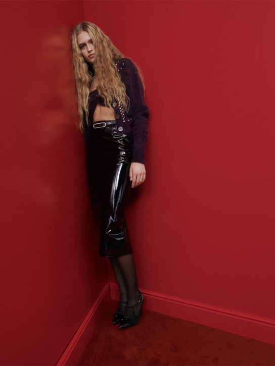 Alessandra Rich: Midirock aus Latex