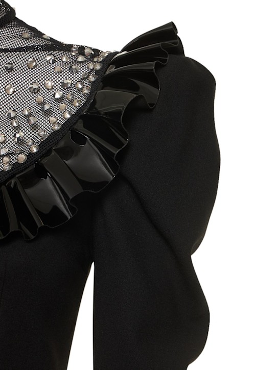Alessandra Rich: Minikleid aus Wollkrepp